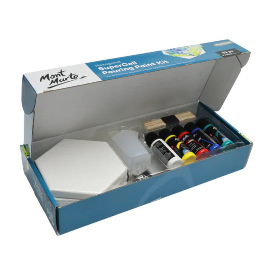 Mont Marte SuperCell Pouring Paint Kit 23pc