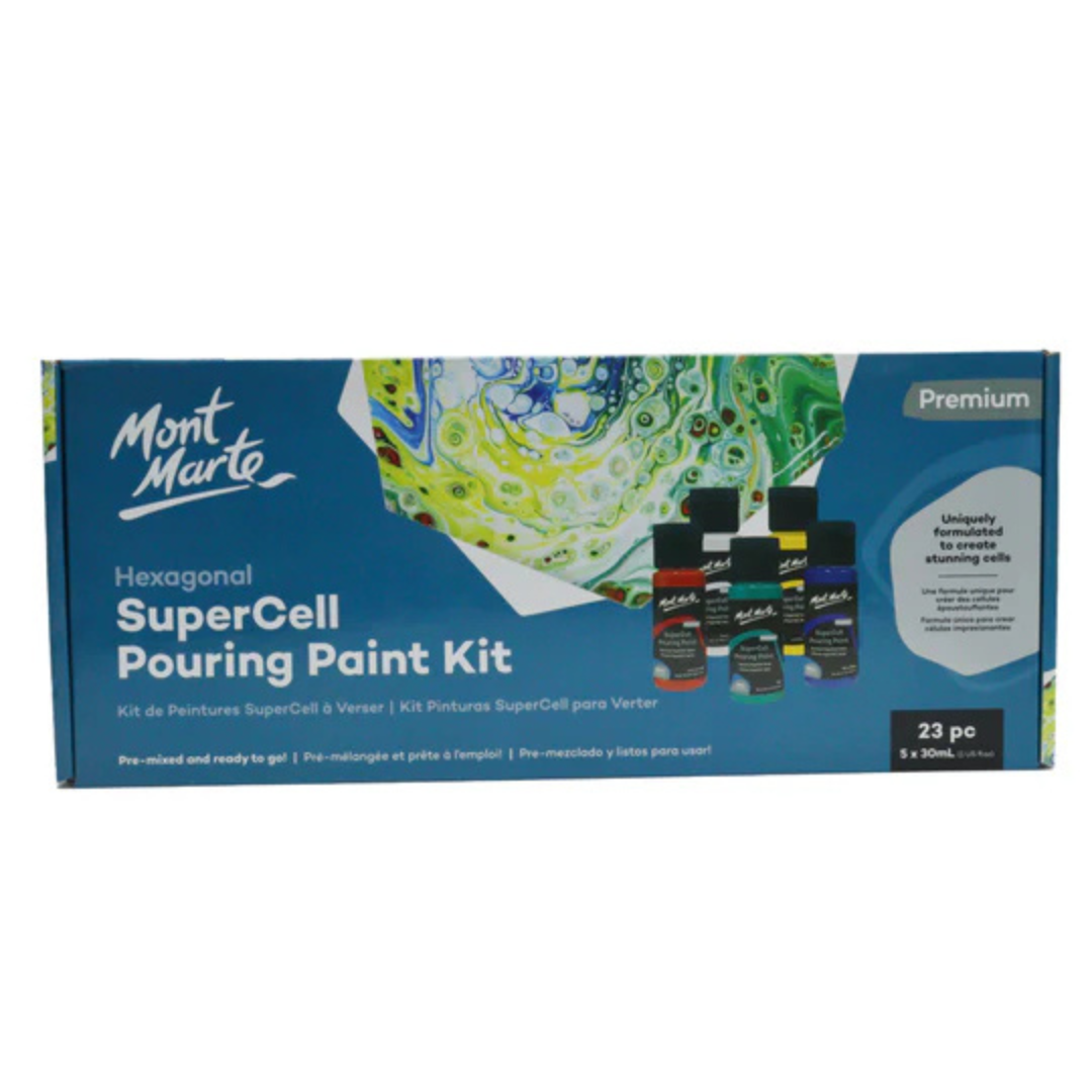 Mont Marte SuperCell Pouring Paint Kit 23pc