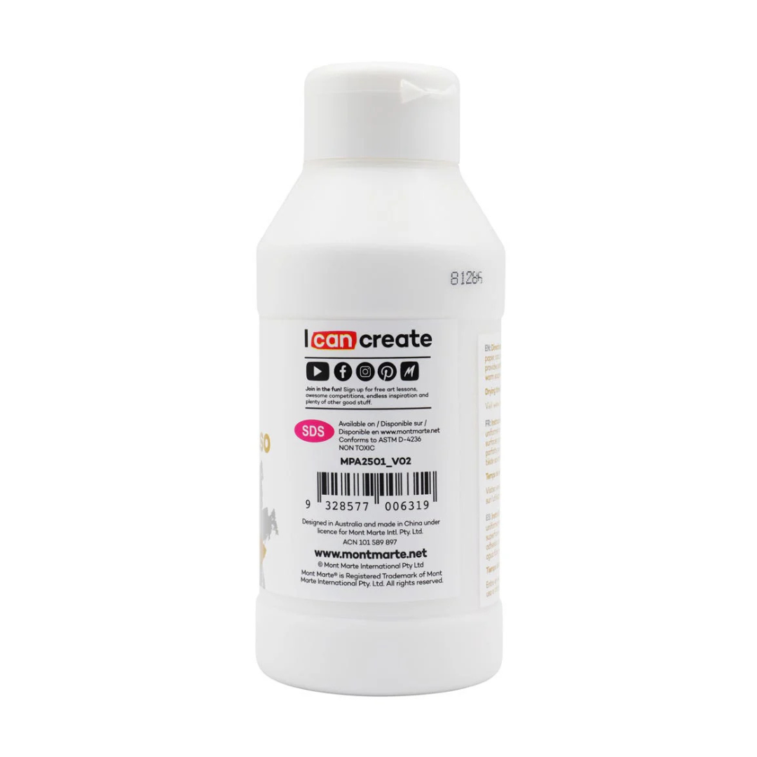 Mont Marte White Texture Gesso Premium 250ml