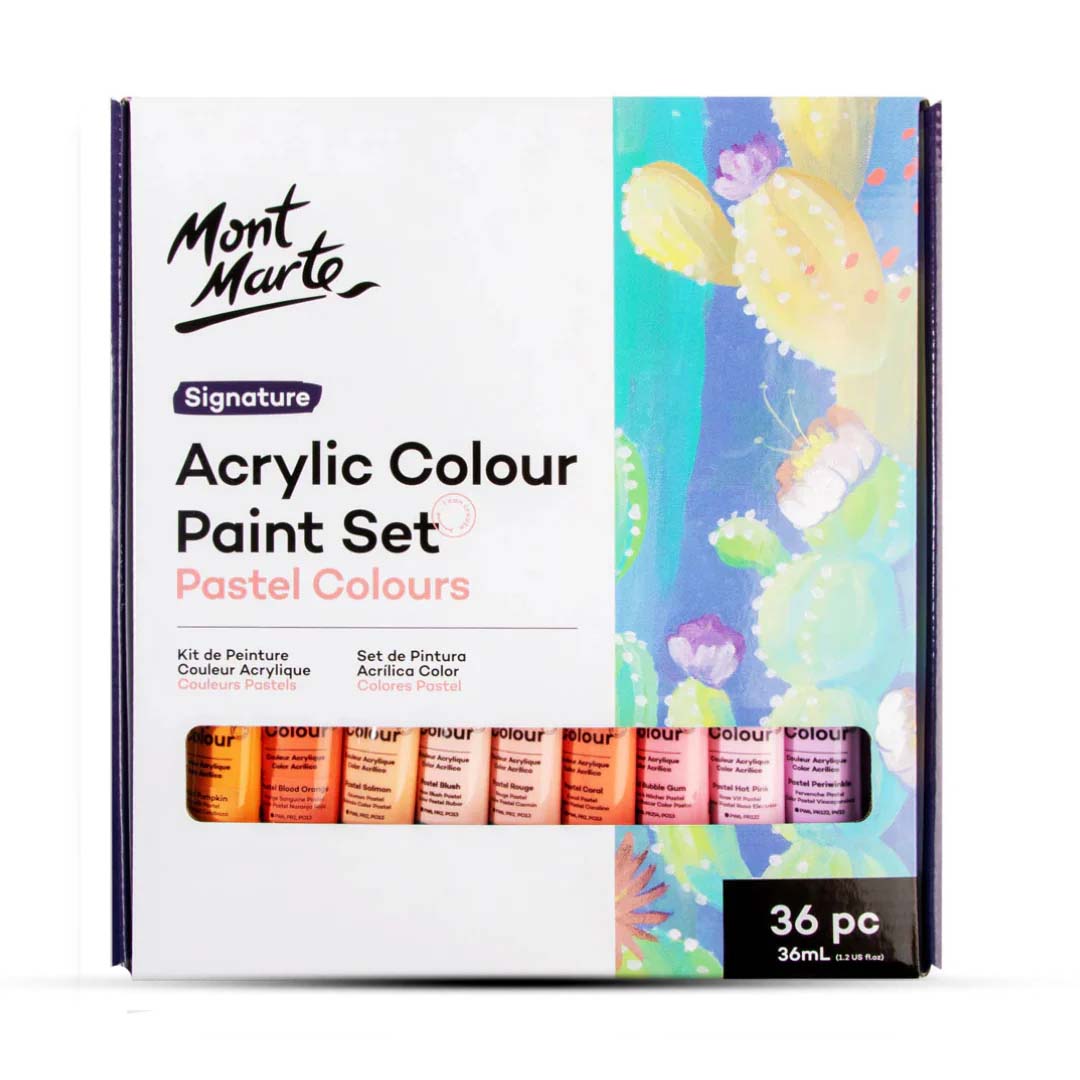 Mont Marte Signature Acrylic Pastel Colour Paint Set
