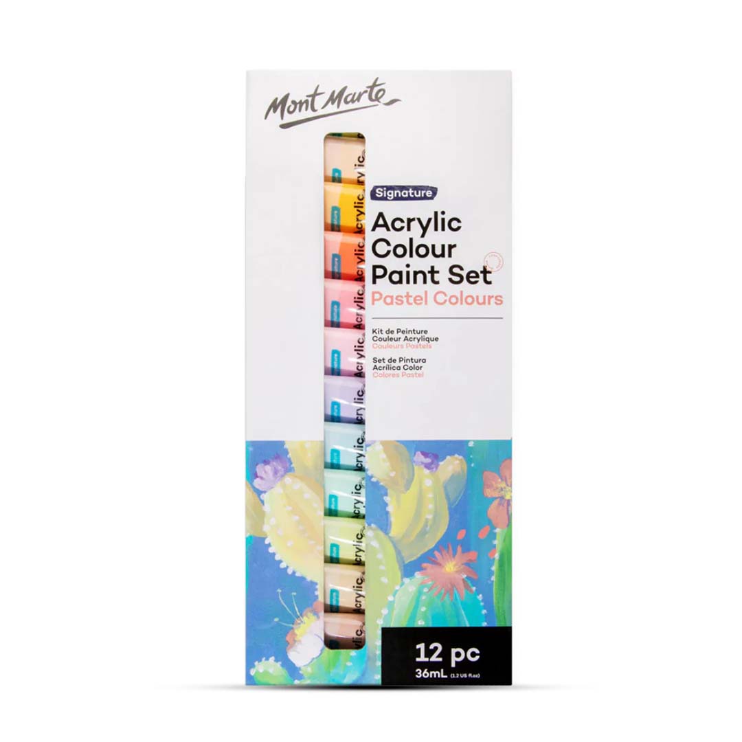 Mont Marte Signature Acrylic Pastel Colour Paint Set