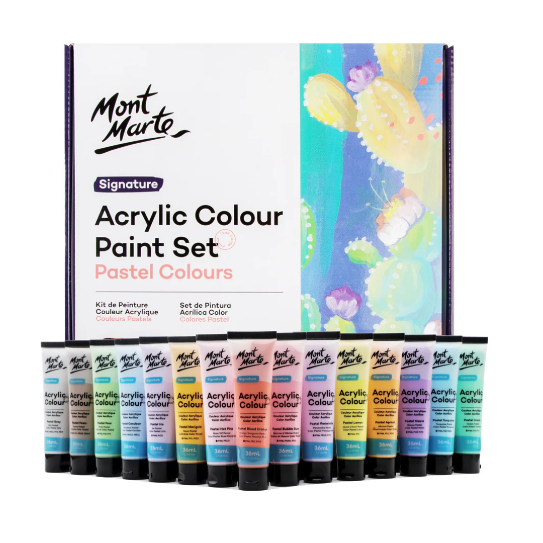 Mont Marte Acrylic Colour Pastel Paint Set Signature