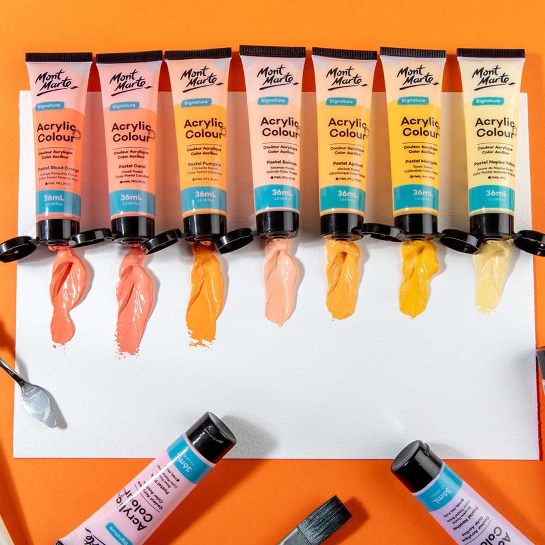 Mont Marte Signature Acrylic Pastel Colour Paint Set