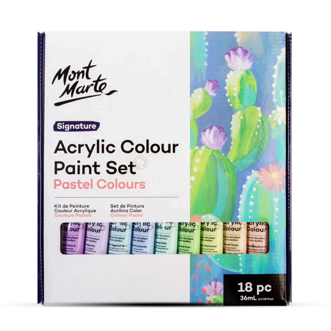Mont Marte Signature Acrylic Pastel Colour Paint Set