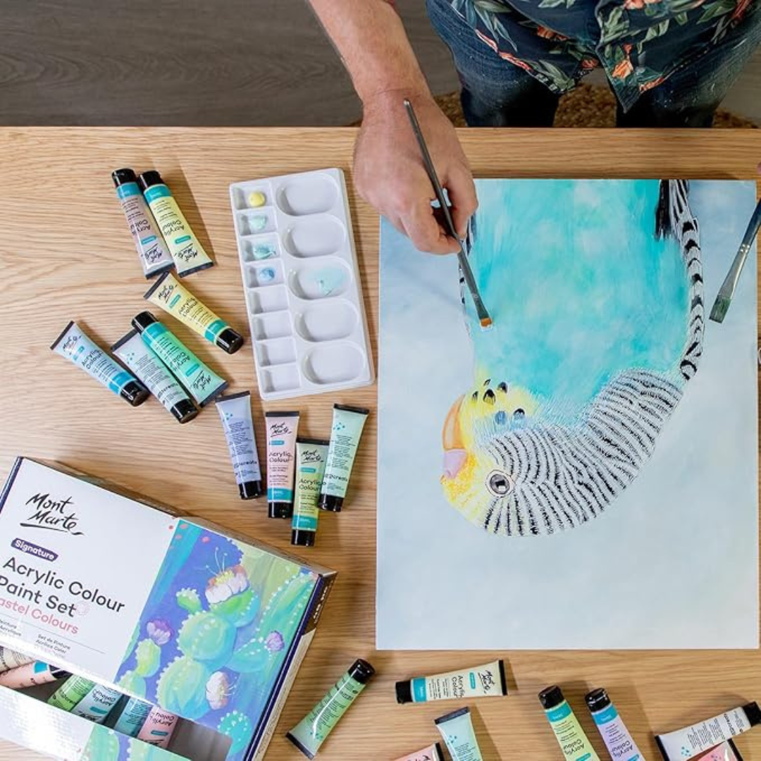 Mont Marte Acrylic Colour Pastel Paint Set Signature 48Pc