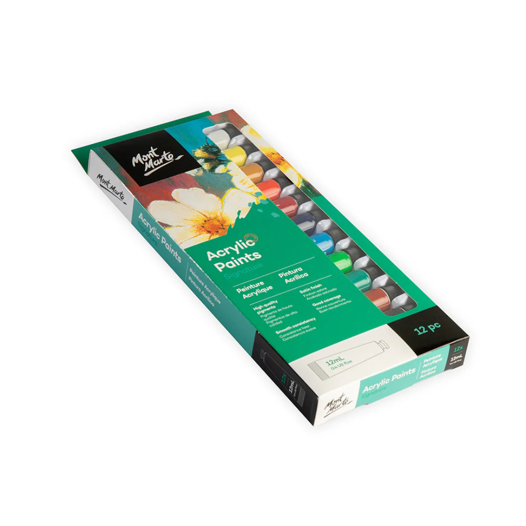 Mont Marte Acrylic Paints Signature 12pc x 12ml