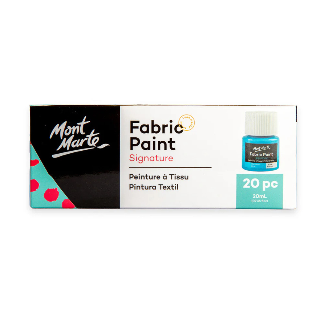 Mont Marte Fabric Paint Signature 20pc x 20ml