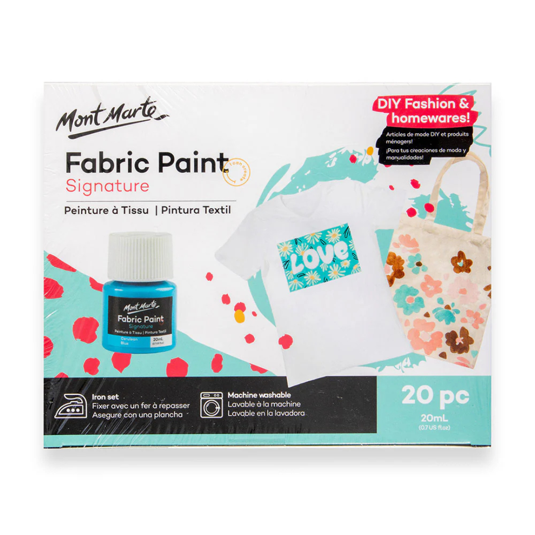 Mont Marte Fabric Paint Signature 20pc x 20ml