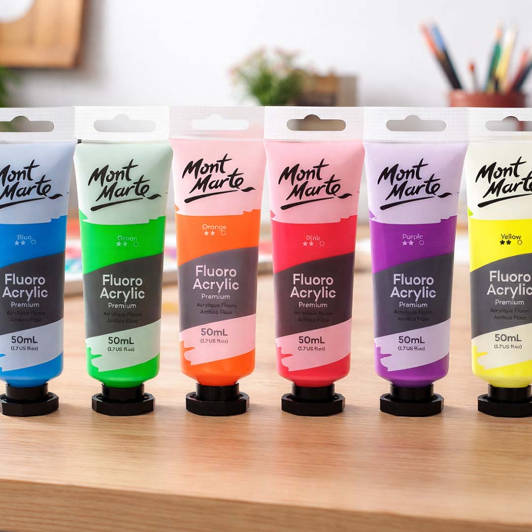 Mont Marte Fluoro Acrylic Paint