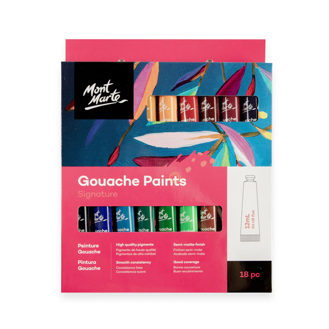 Mont Marte Gouache Paints Signature 18pc x 12ml
