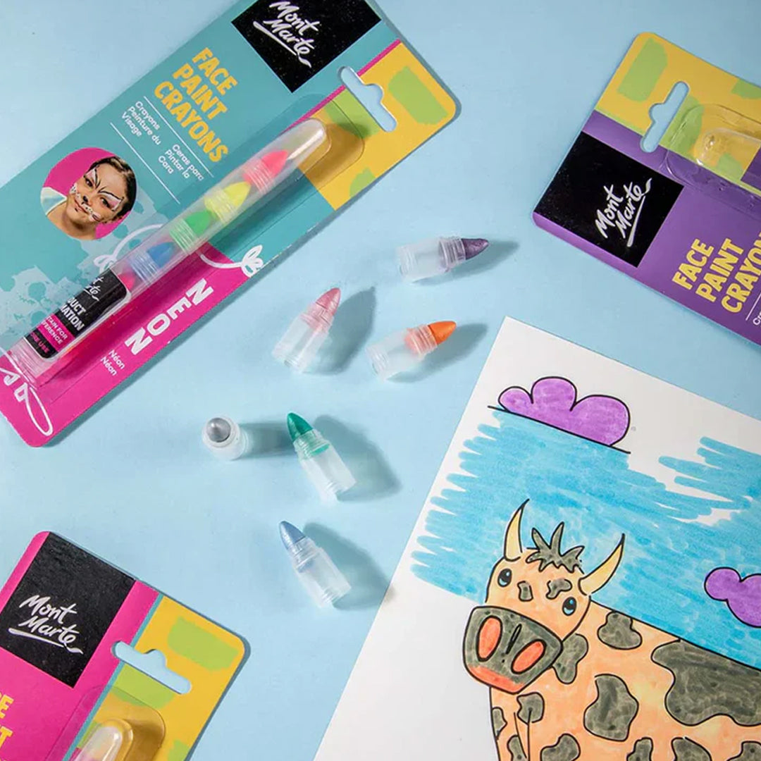 Mont Marte Kids Face Painting Nail Crayons