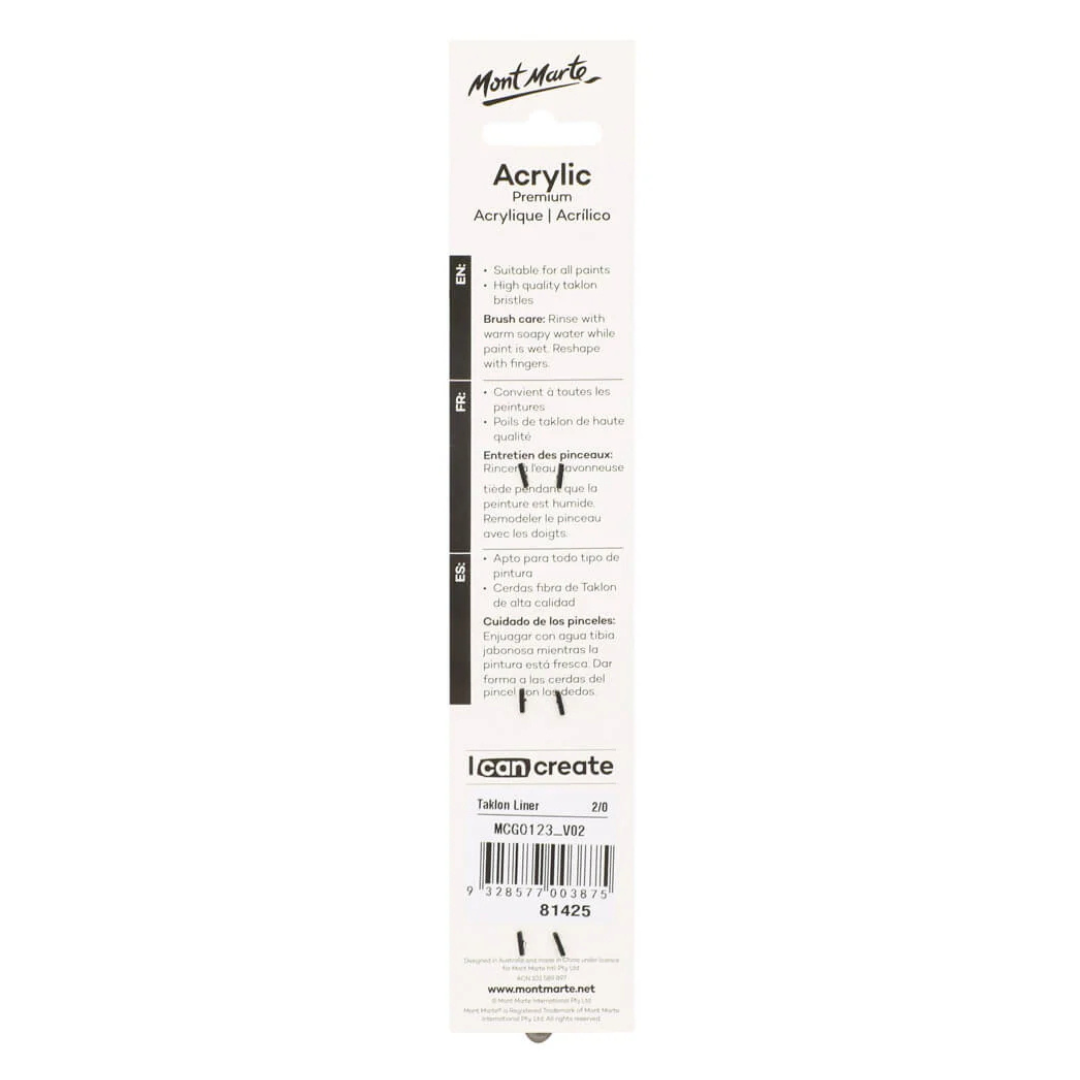 Mont Marte MM Artist Brush Taklon Liner