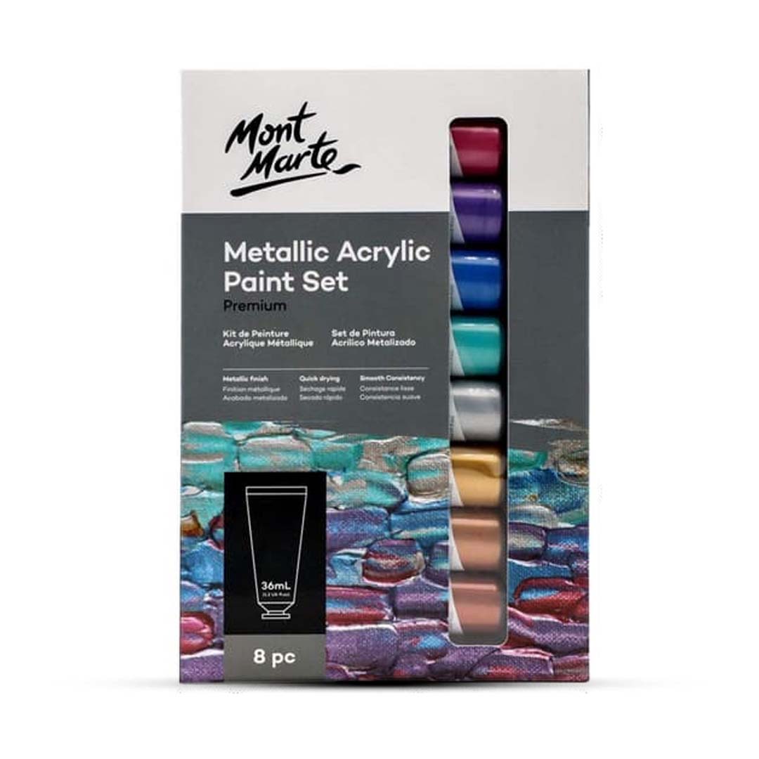Mont Marte Metallic Acrylic Paint Set