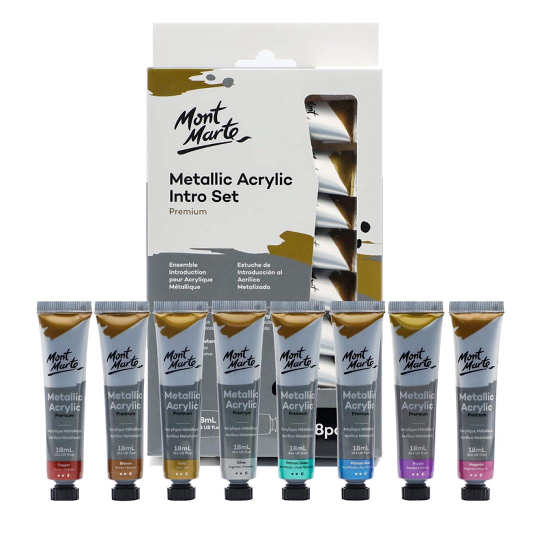 Mont Marte Metallic Acrylic Paint Set