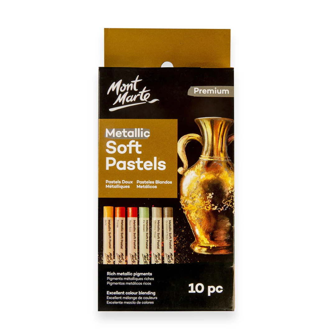 Mont Marte Metallic Soft Pastels Premium 10pc