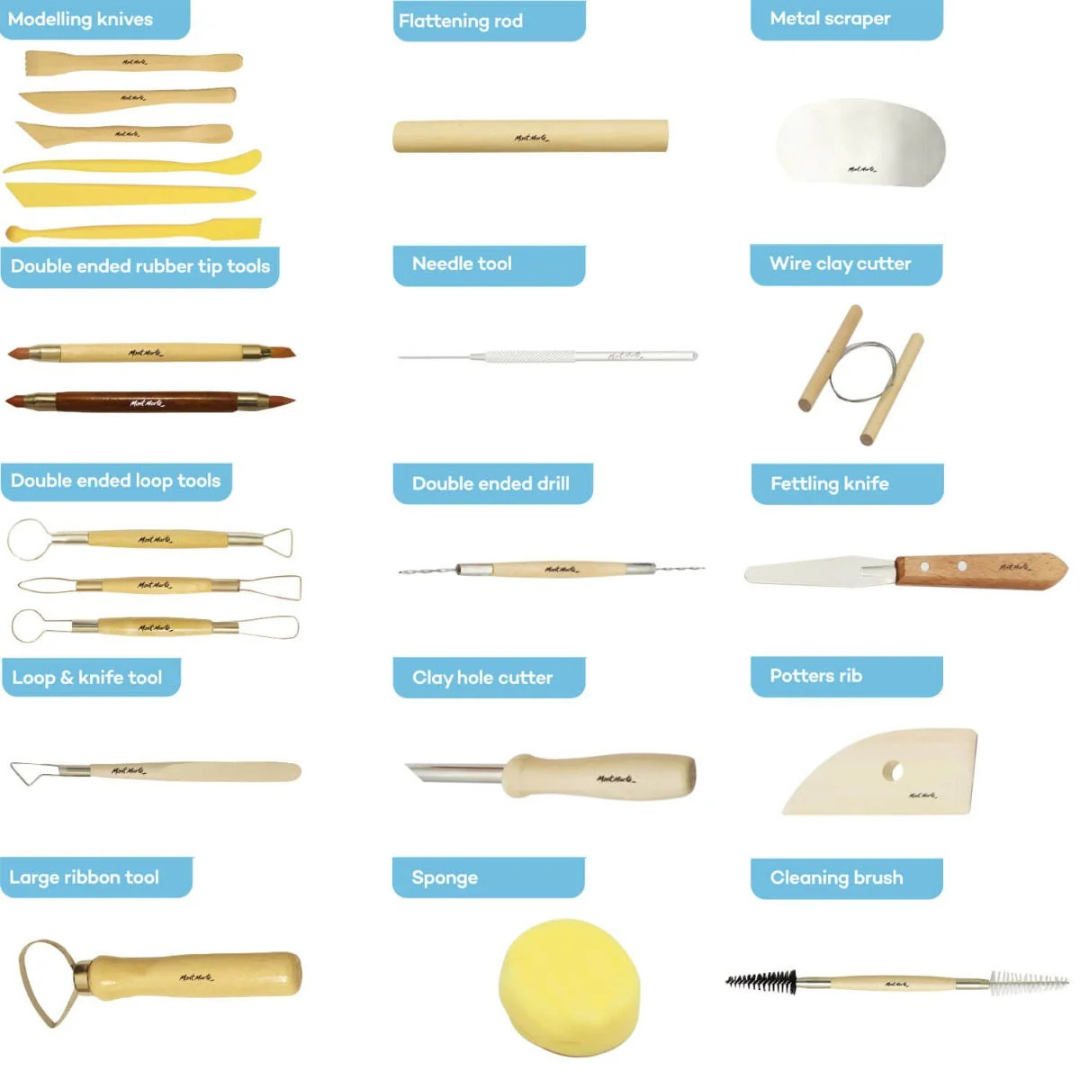 Mont Marte Pottery Tool Set Signature 23pc