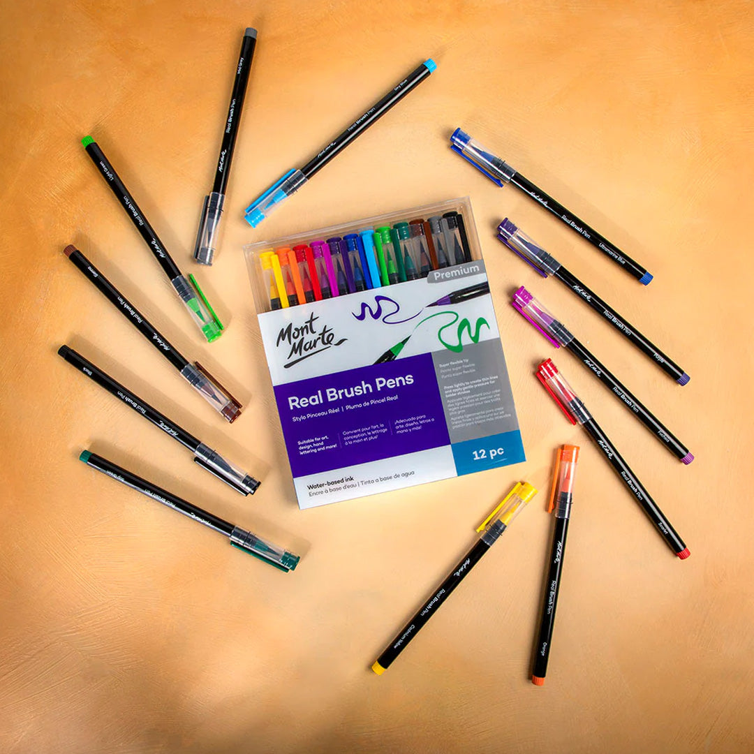 Mont Marte Real Brush Pens Premium Set