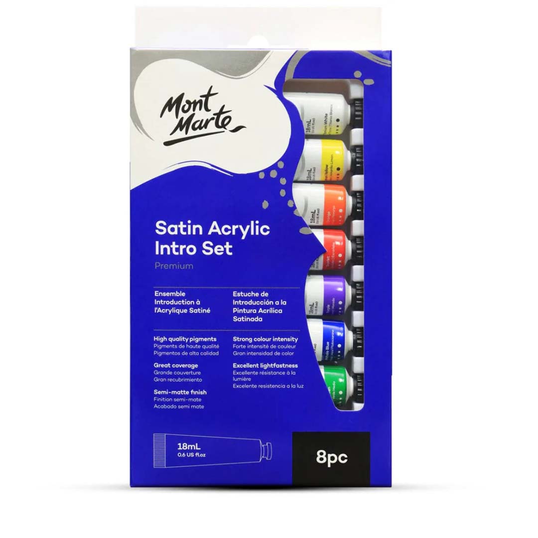 Mont Marte Satin Acrylic Primary Set