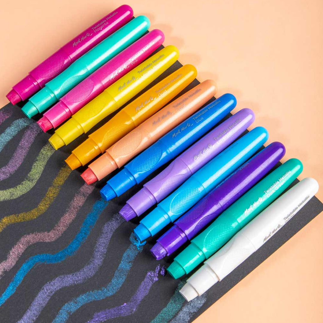 Mont Marte Twistable Signature Metallics Crayons