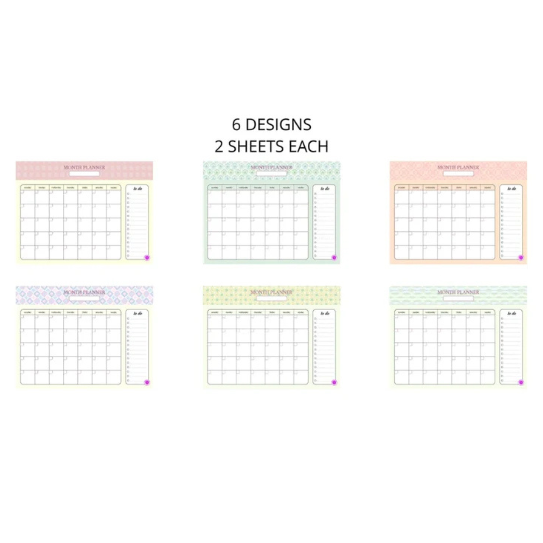 Monthly Planner Undated Notepad