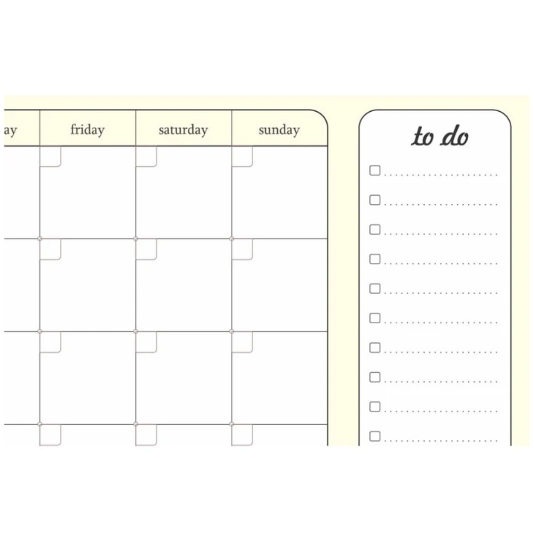 Monthly Planner Undated Notepad