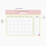 Monthly Planner Undated Notepad