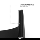 Mooch Card Stock Nero Unicolor Sheets  (BLACK) - A4 (Pack of 10)