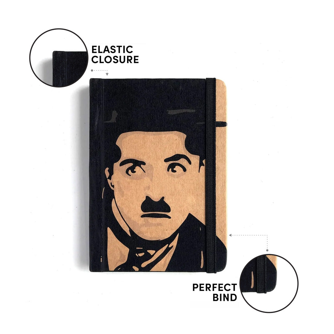 Mooch Charlie Chaplin A5 Plain Notebook