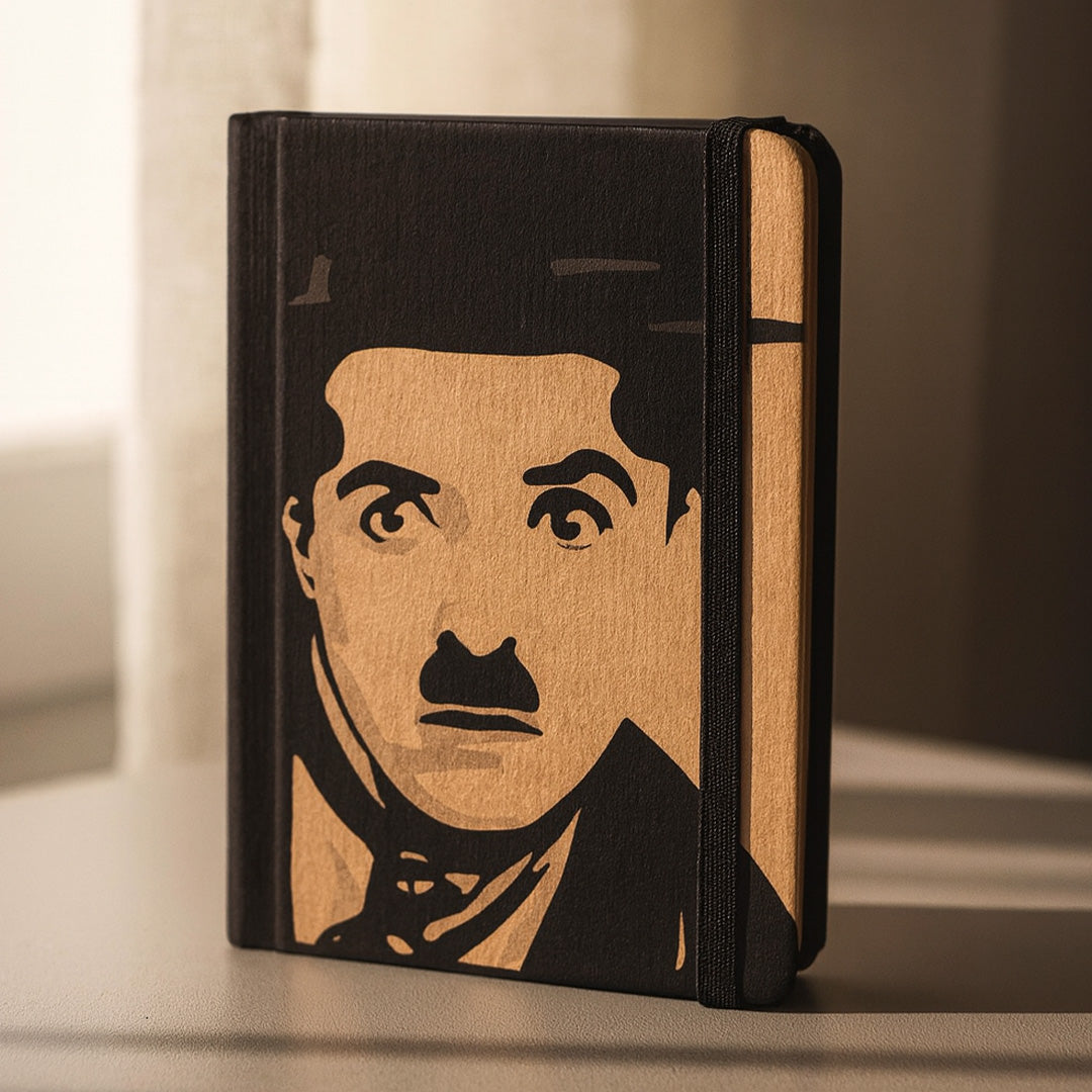 Mooch Charlie Chaplin A5 Plain Notebook
