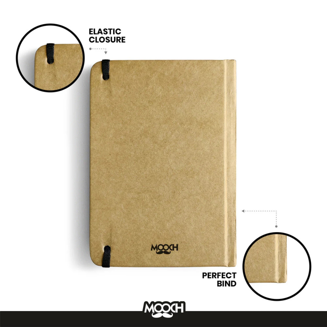 Mooch Handcrafted Khaki A5 Plain Notebook