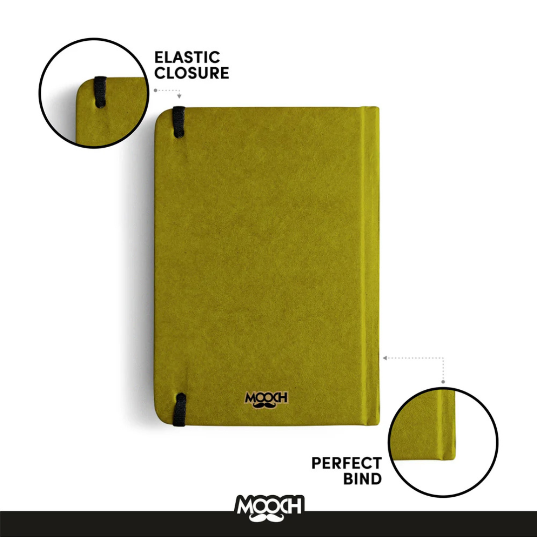 Mooch Handcrafted Khaki A5 Plain Notebook