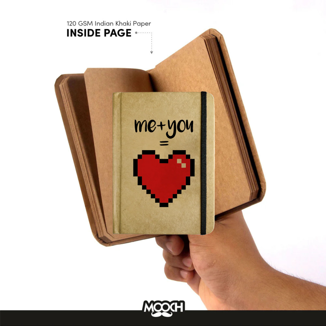 Mooch Handcrafted Khaki A5 Plain Notebook