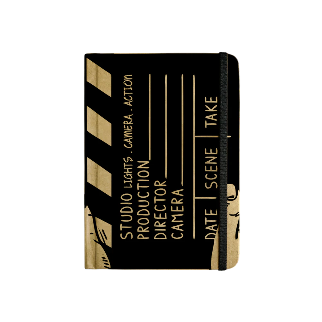 Mooch Handcrafted Diary - Lights - Camera - Action  (A5)