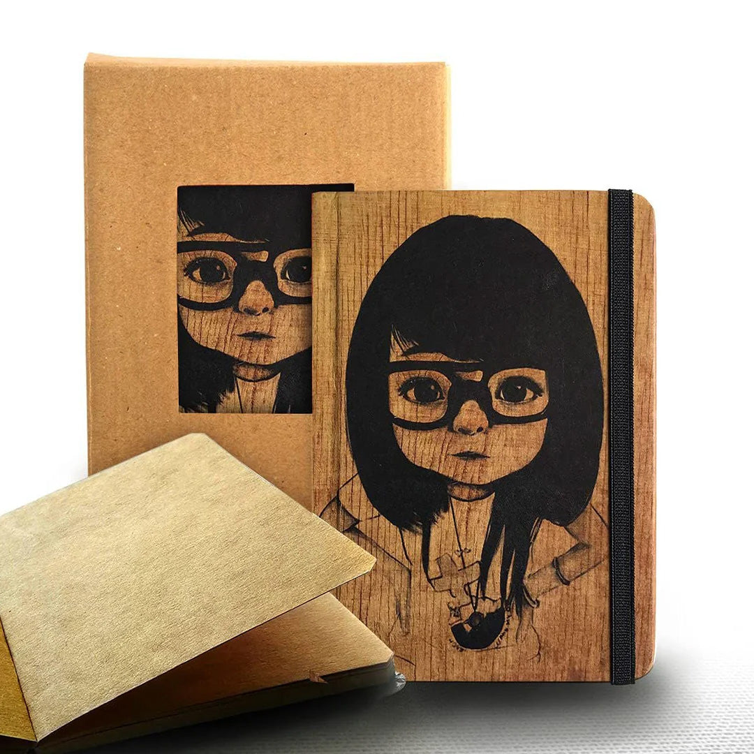 Mooch Nerd Girl A6 Plain Notebook