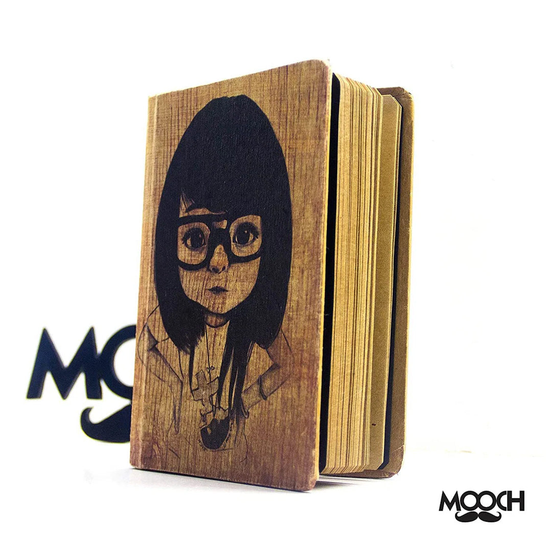 Mooch Nerd Girl A6 Plain Notebook
