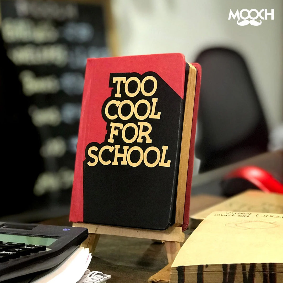 Mooch Too Cool For School A6 Plain Notebook