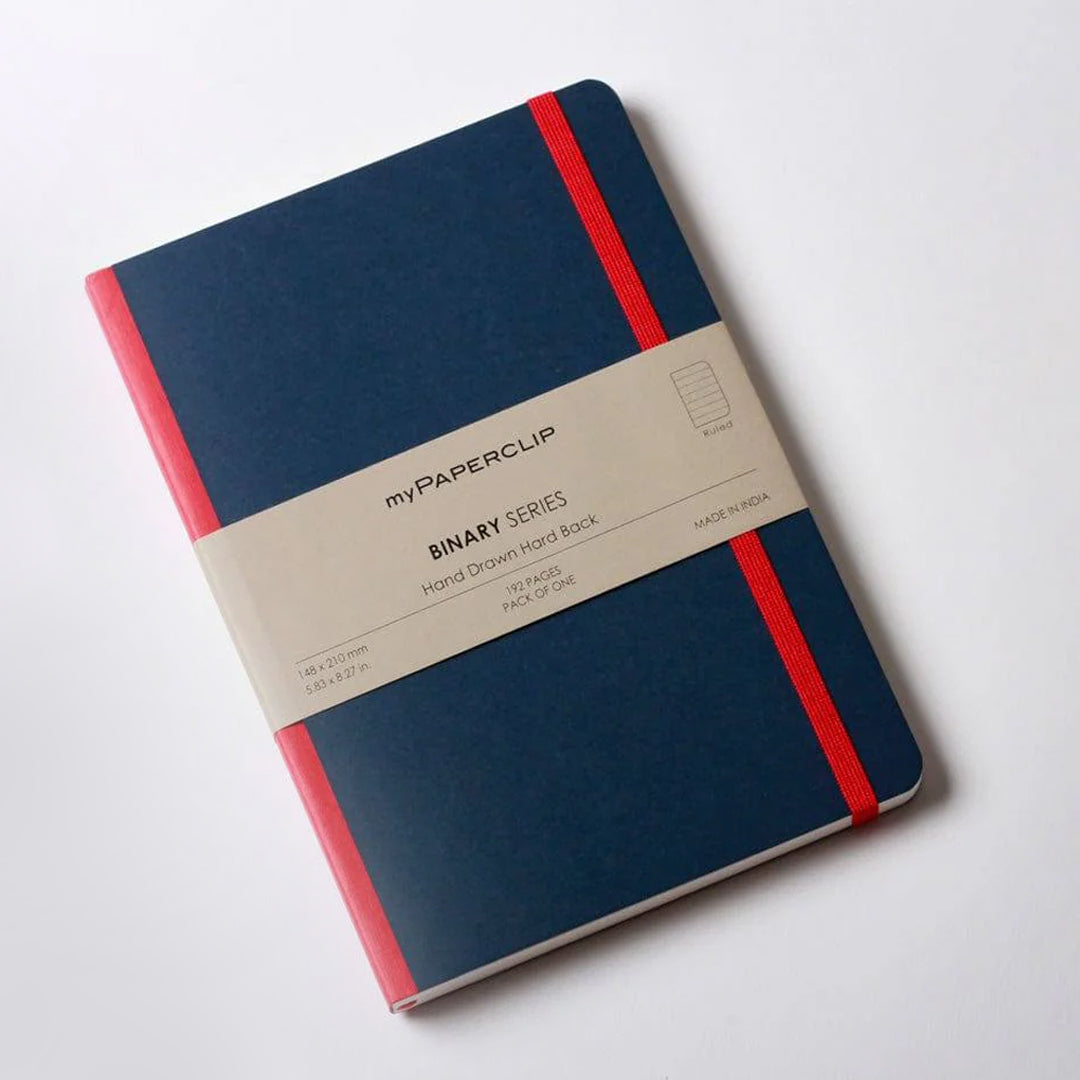 MyPaperclip Binary Series Hand Drawn A5 Ruled Notebook