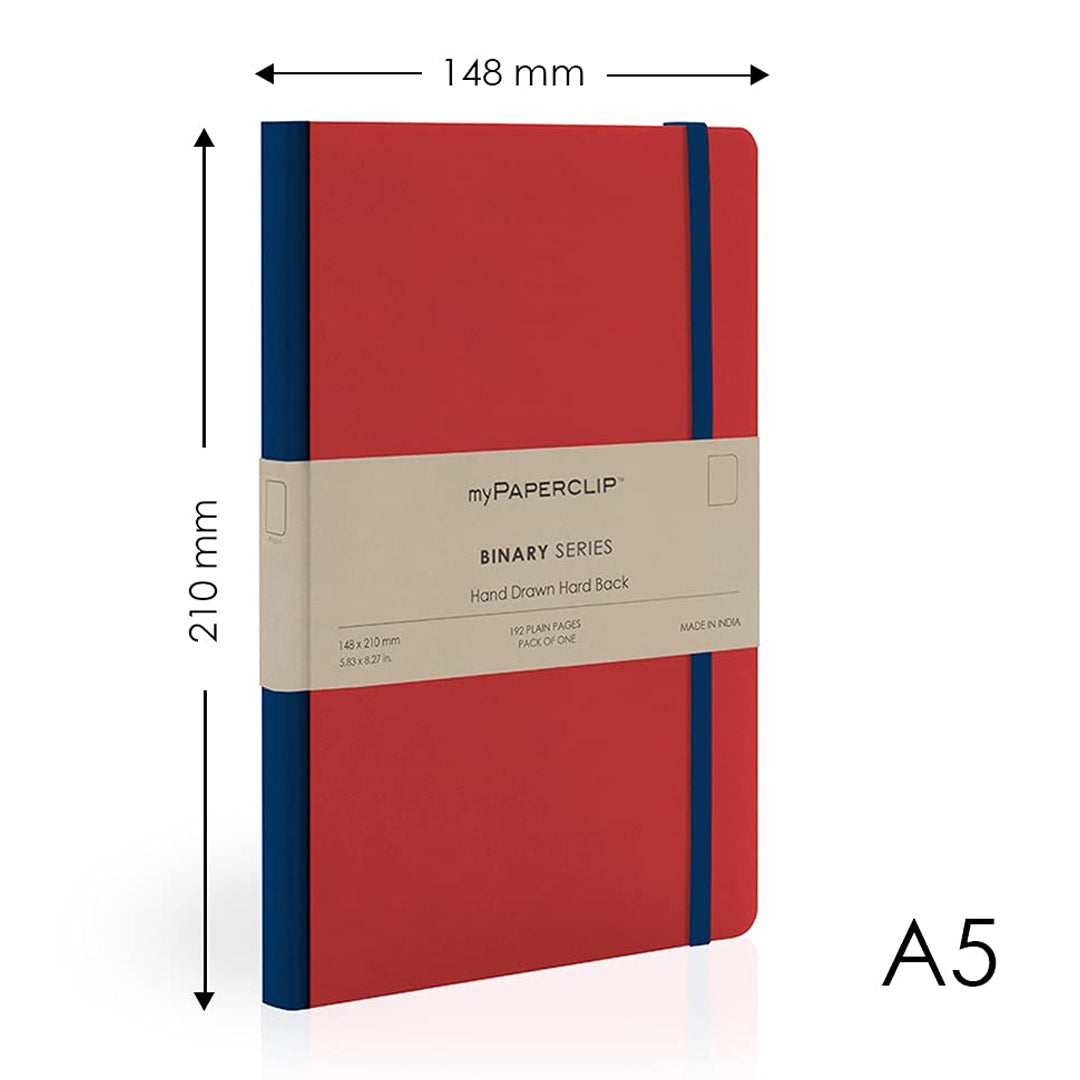 MyPaperclip Binary Series Hand Drawn A5 Ruled Notebook