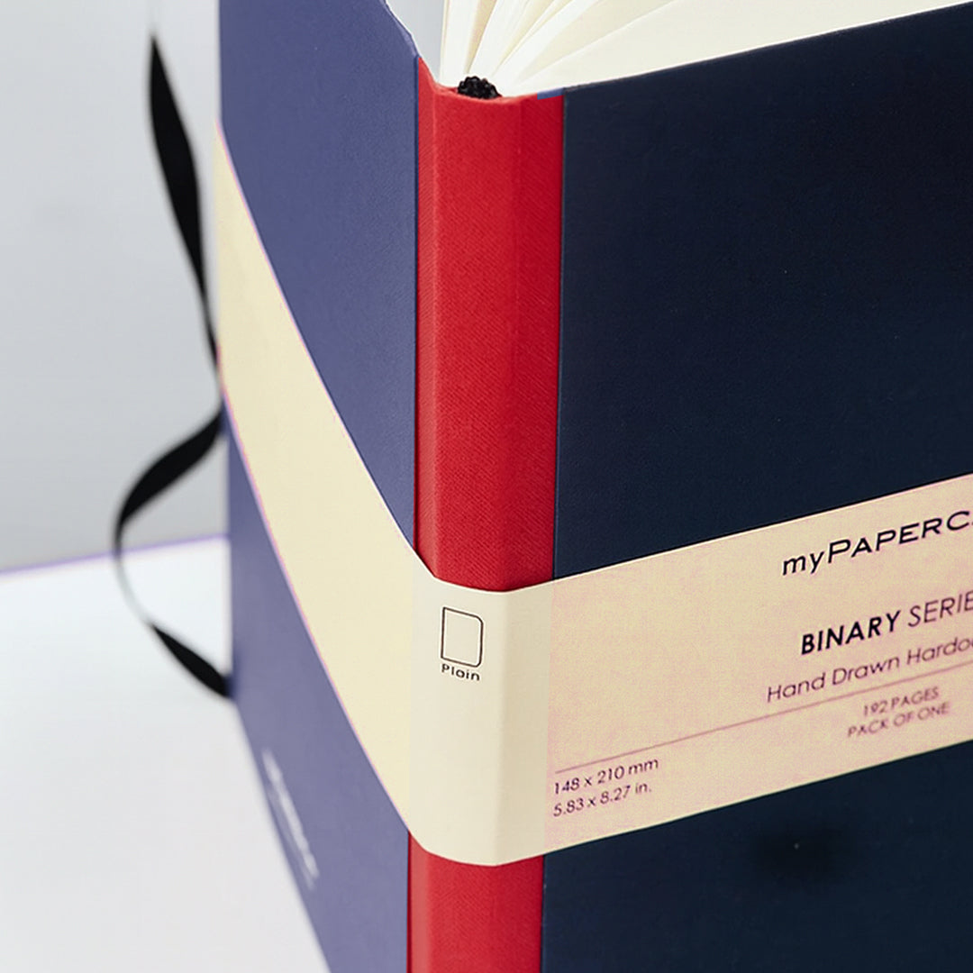 MyPaperclip Binary Series Hand Drawn A5 Ruled Notebook