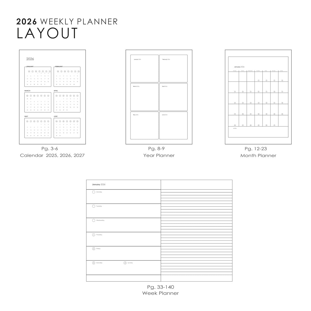 Mypaperclip 2026 Weekly Planner