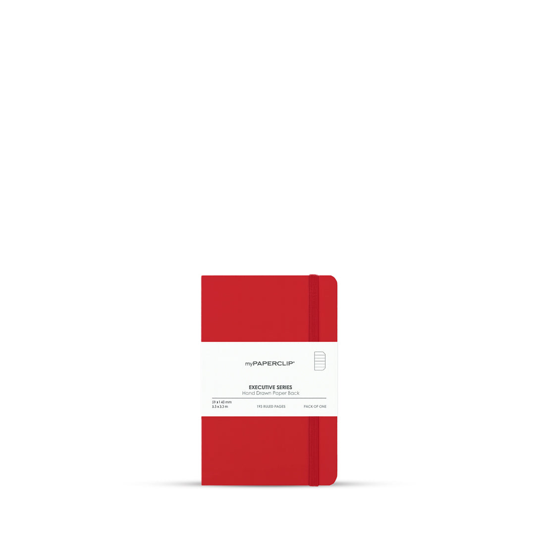 myPaperclip Executive Series Hand Drawn Paper Back Plain A6 Notebook