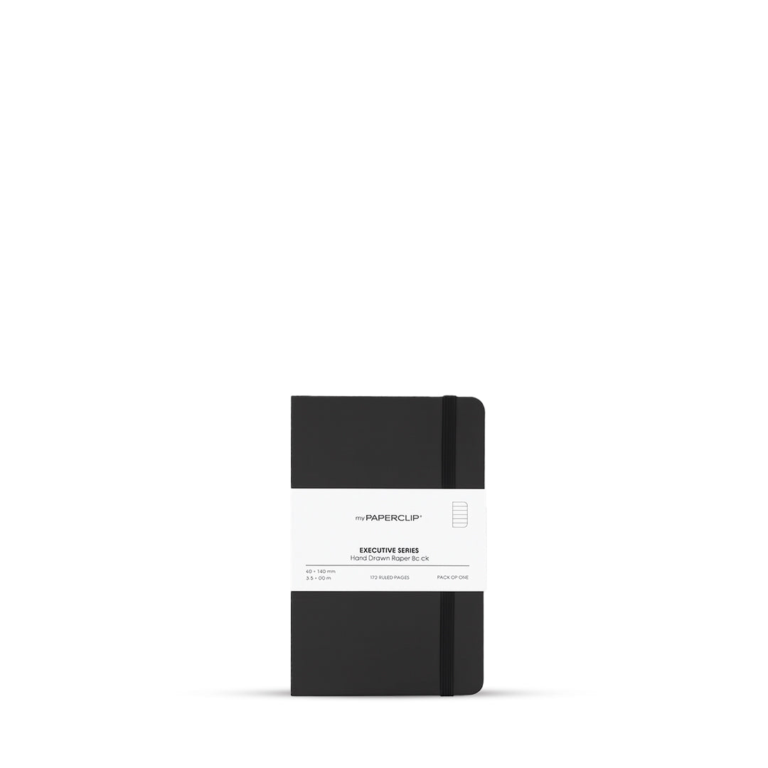 myPaperclip Executive Series Hand Drawn Paper Back Plain A6 Notebook