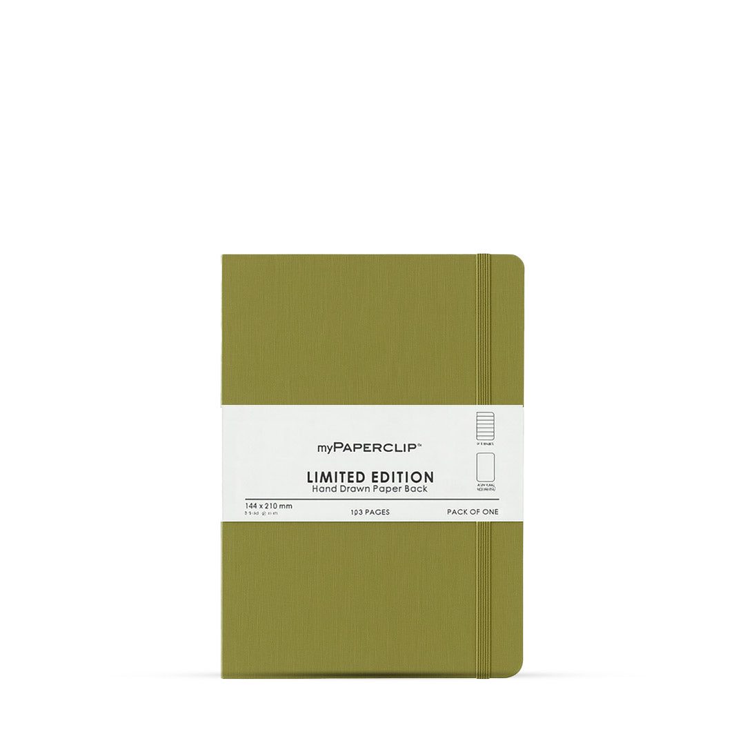 MyPaperclip Limited Edition Hand Drawn Paper Back A5 Ruled Notebook