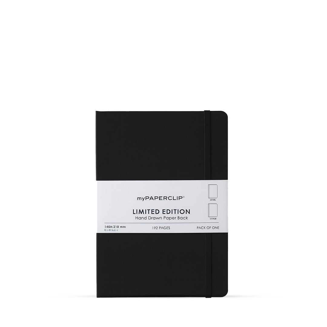 MyPaperclip Limited Edition Hand Drawn Paper Back A5 Ruled Notebook