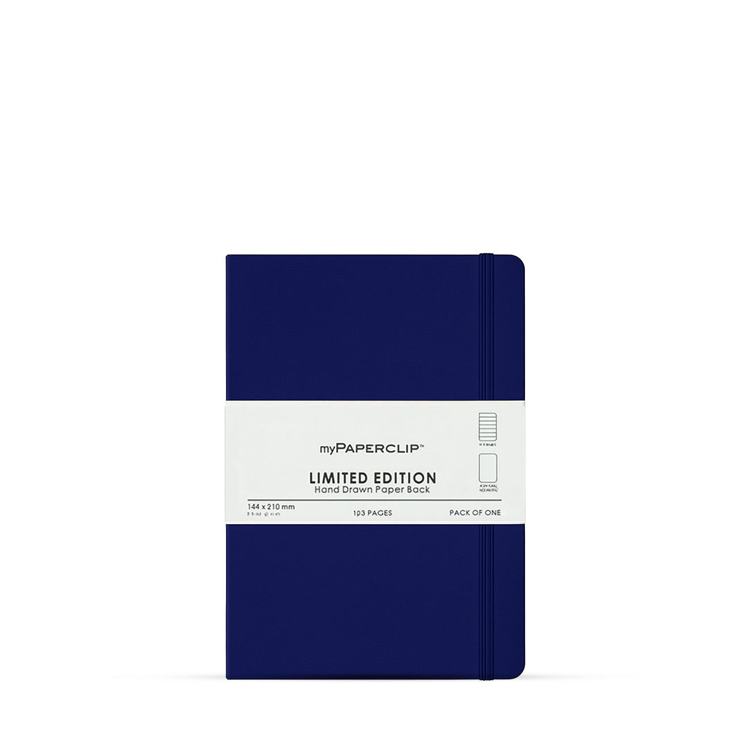 MyPaperclip Limited Edition Hand Drawn Paper Back A5 Ruled Notebook