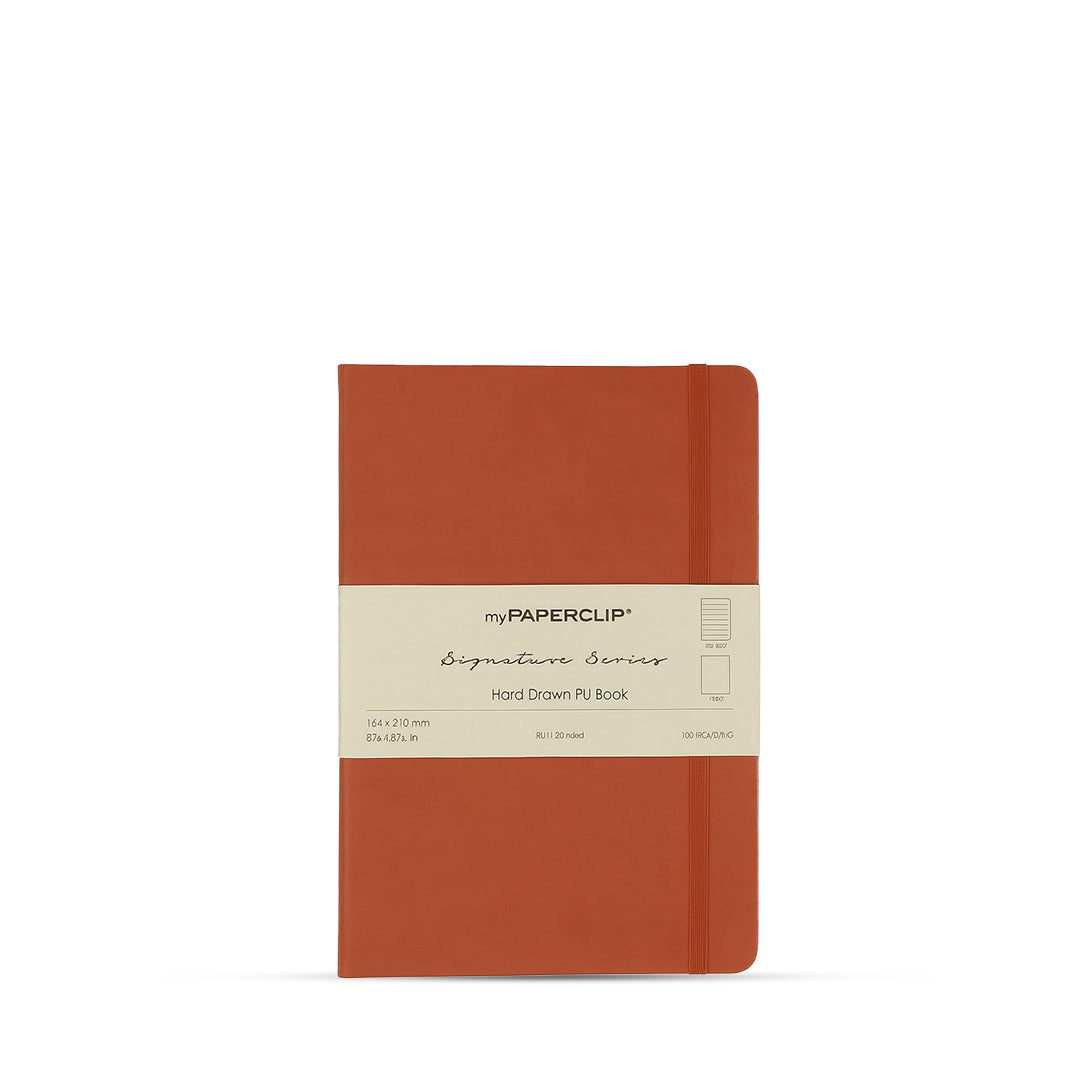 myPaperclip Signature Series Hand-drawn PU Back A5 Plain Notebook