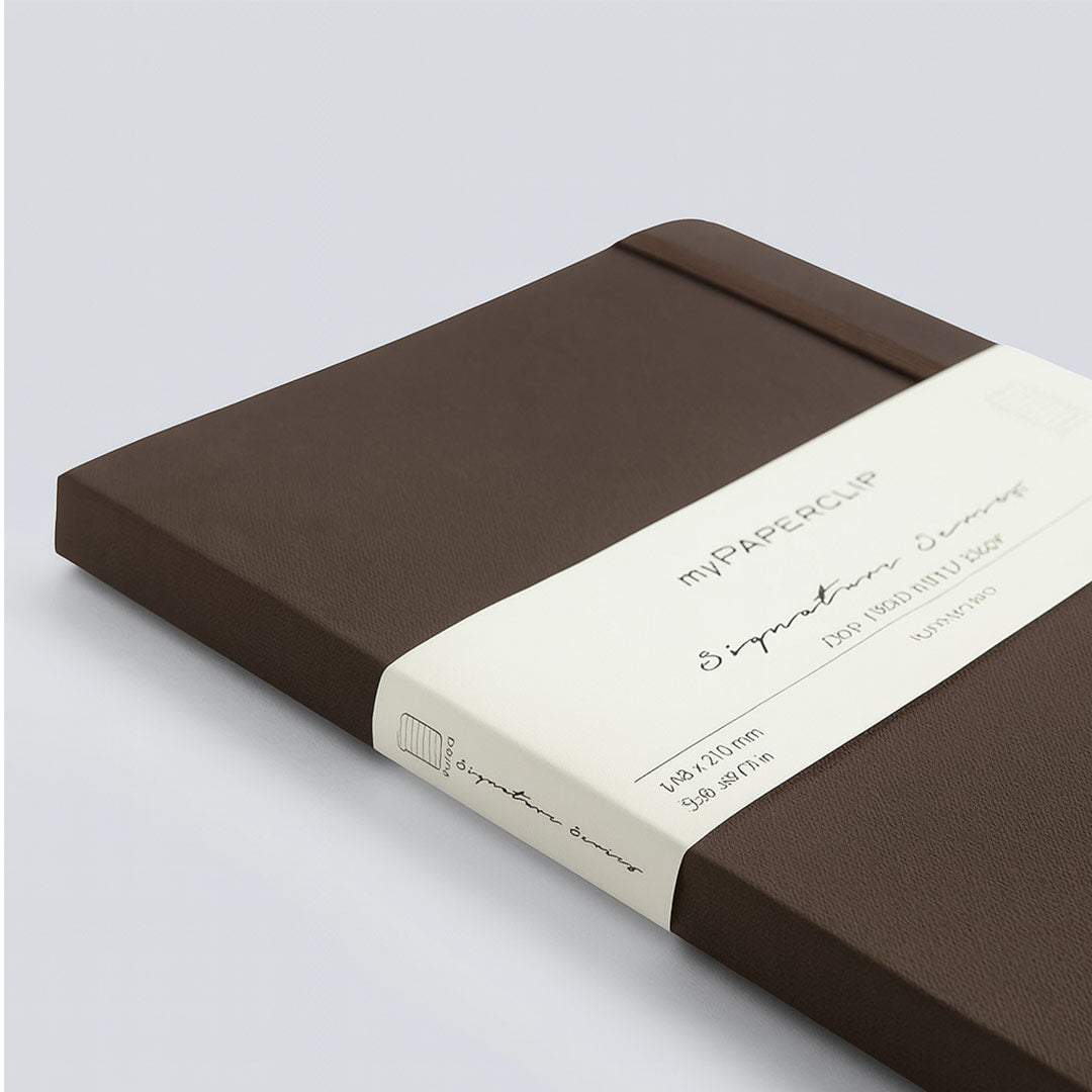 myPaperclip Signature Series Hand-drawn PU Back A5 Plain Notebook