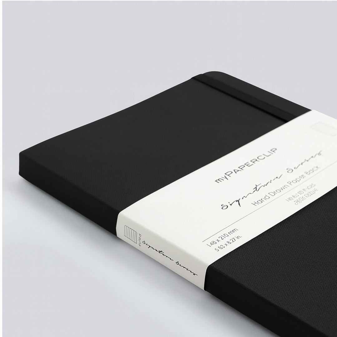 myPaperclip Signature Series Hand-drawn PU Back A5 Plain Notebook