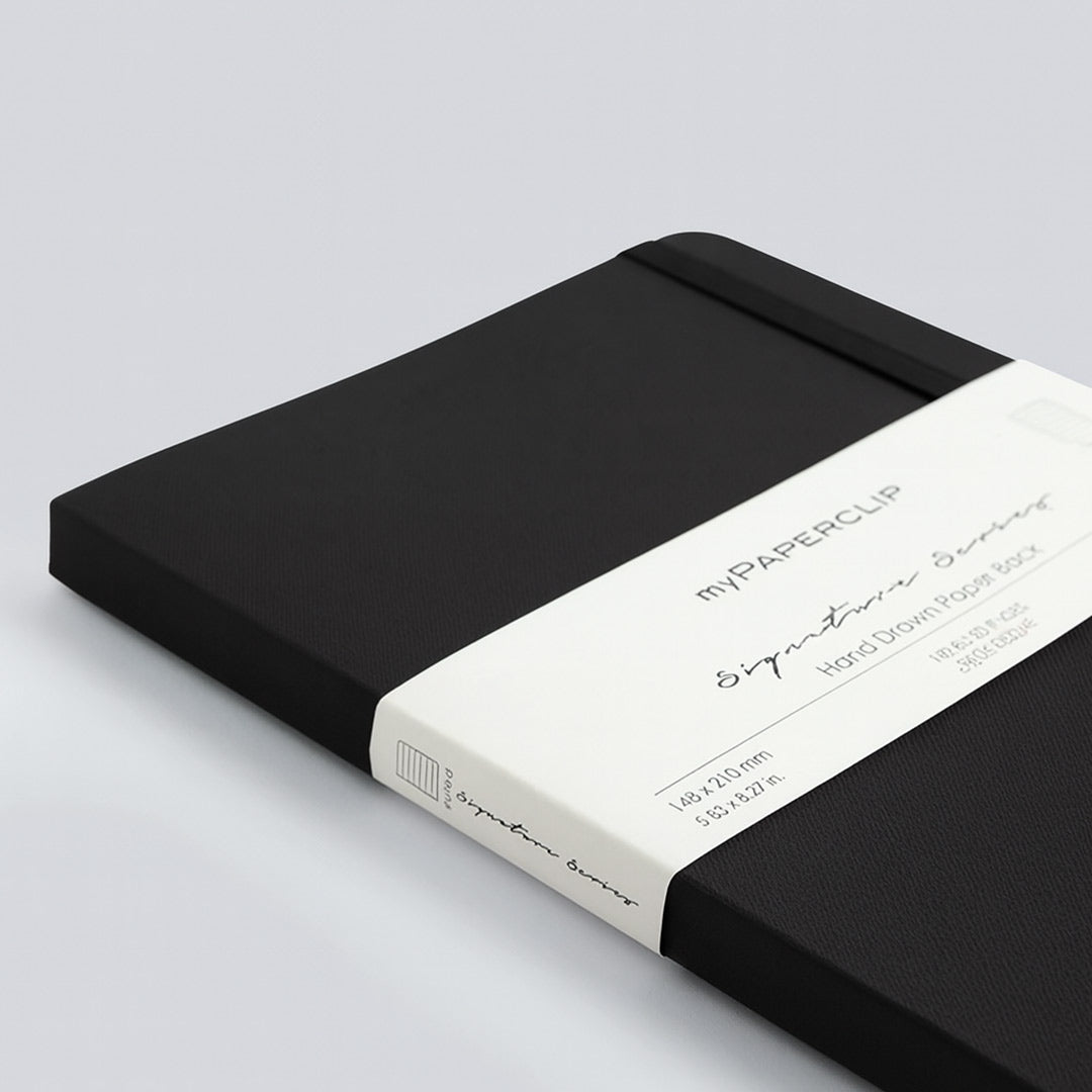 myPaperclip Signature Series PU Back A5 Ruled Notebook