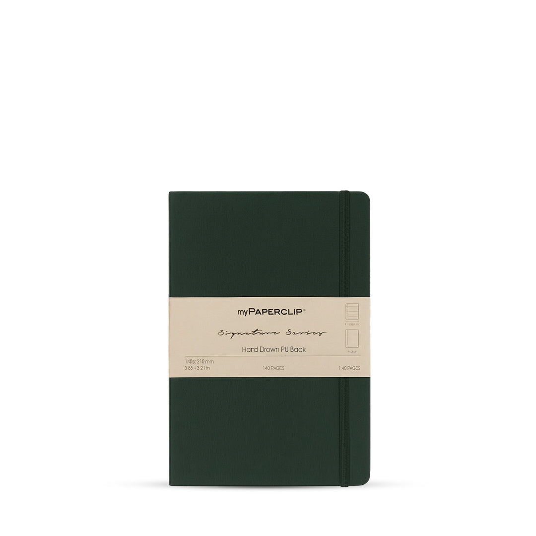 myPaperclip Signature Series PU Back A5 Ruled Notebook